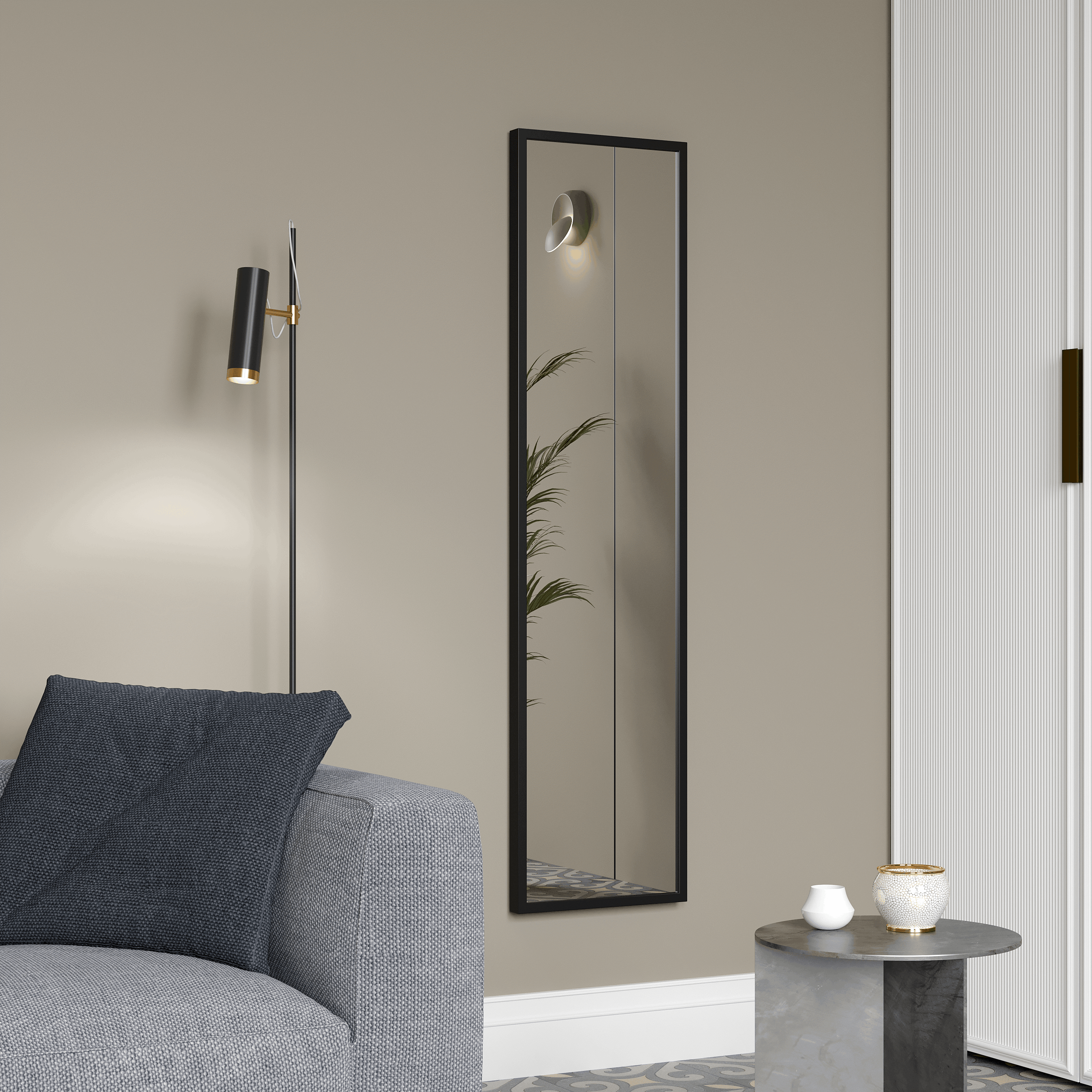 Изображение товара Декоративное зеркало Inspire Вега прямоугольное 120x30 см черный цвет