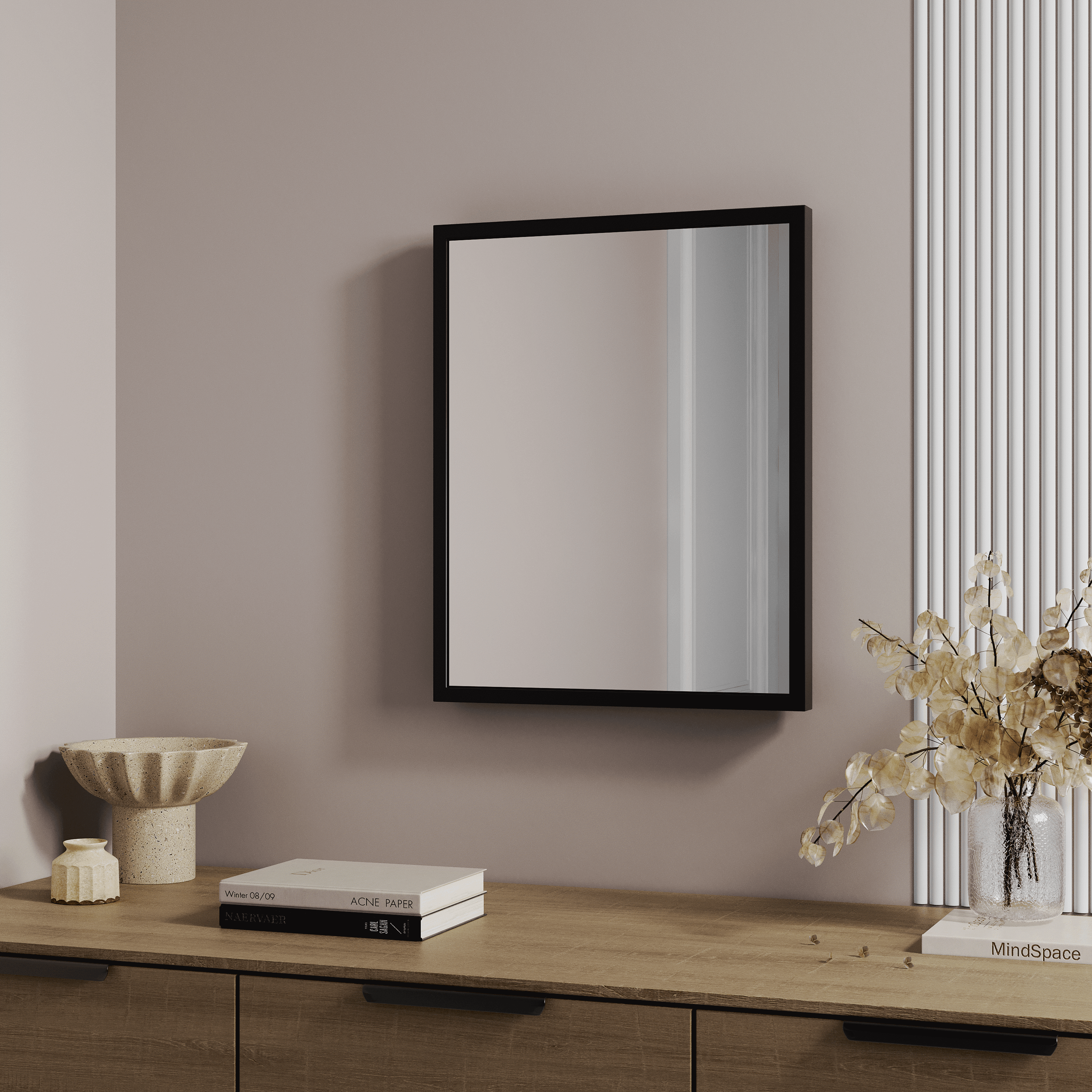 Изображение товара Декоративное зеркало Inspire Basic 40x50 см черное для интерьера