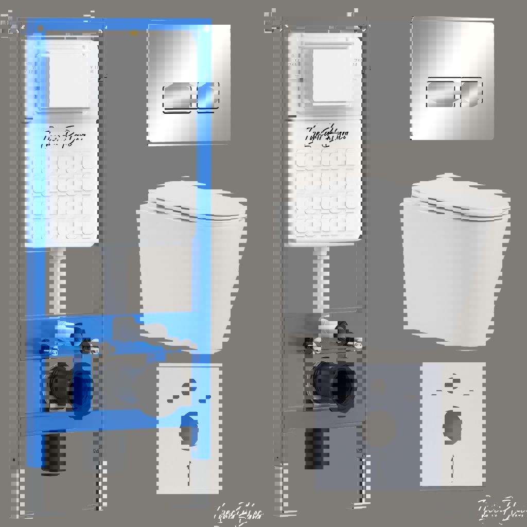 Изображение товара Комплект инсталляция с унитазом Iberica blanca IB001.BRA.234.213 цвет белый