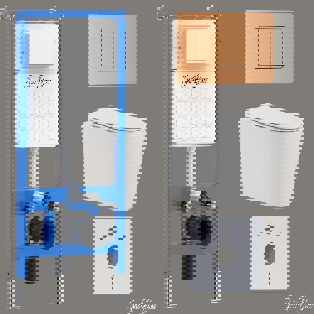 Изображение товара Комплект инсталляция с унитазом Iberica blanca IB001.BRA.234.1172 цвет белый