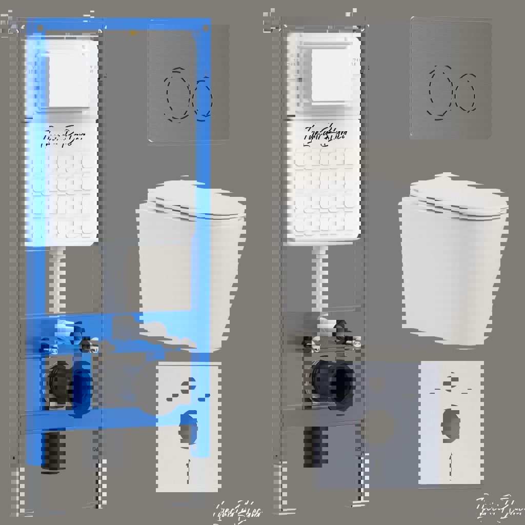 Изображение товара Комплект инсталляция с унитазом Iberica blanca IB001.BRA.234.8180 цвет белый
