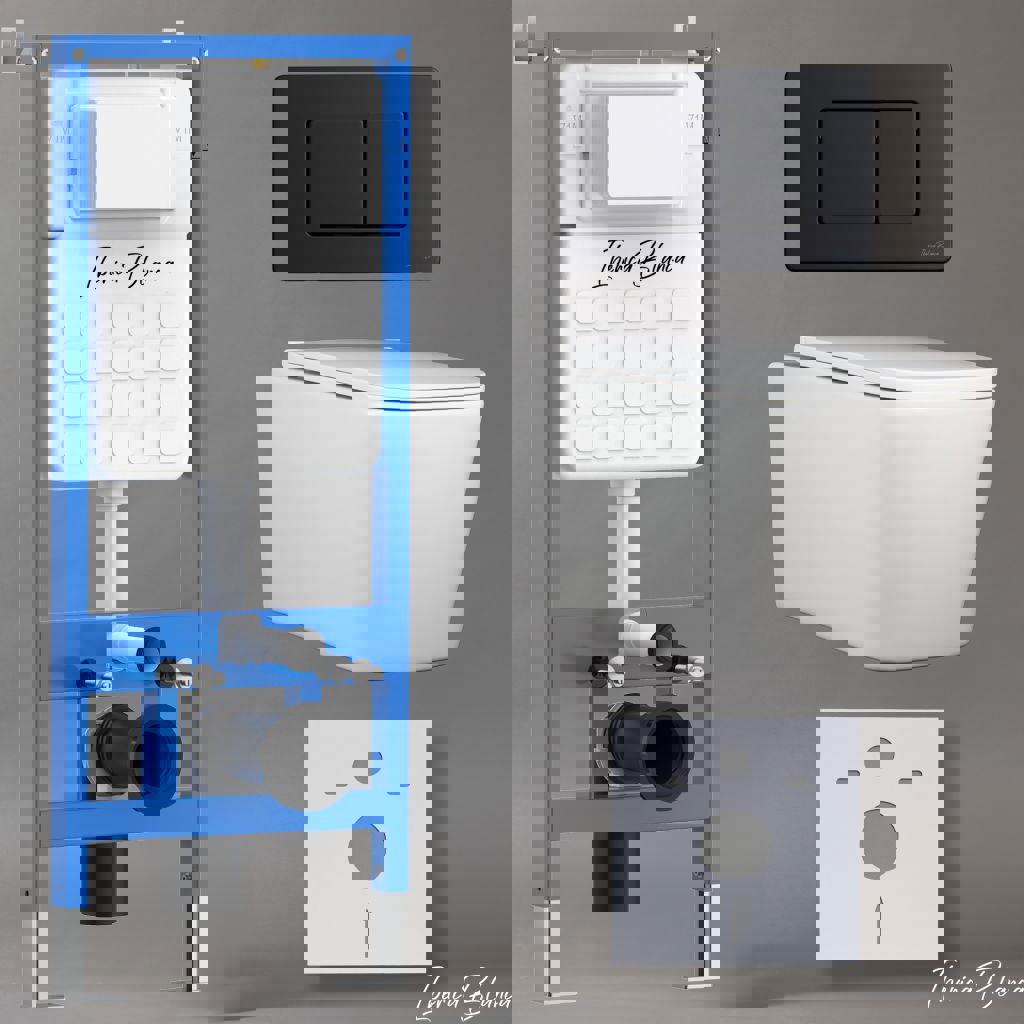 Изображение товара Комплект инсталляция с унитазом Iberica blanca IB001.TLA.234.112 цвет белый