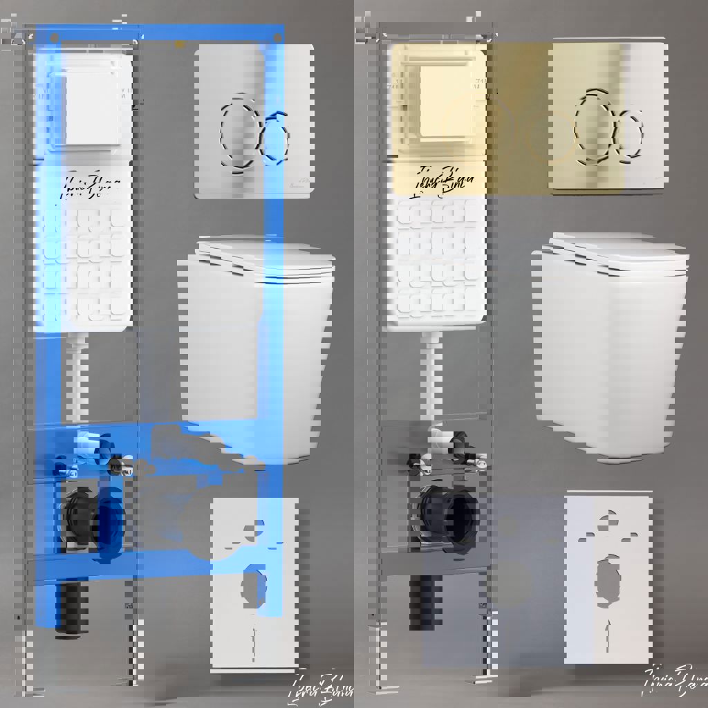 Изображение товара Комплект инсталляция с унитазом Iberica blanca IB001.TLA.234.816 цвет белый