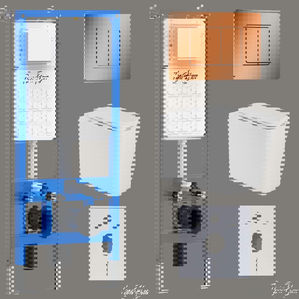 Изображение товара Комплект инсталляция с унитазом Iberica blanca IB001.TLA.234.1141 цвет белый
