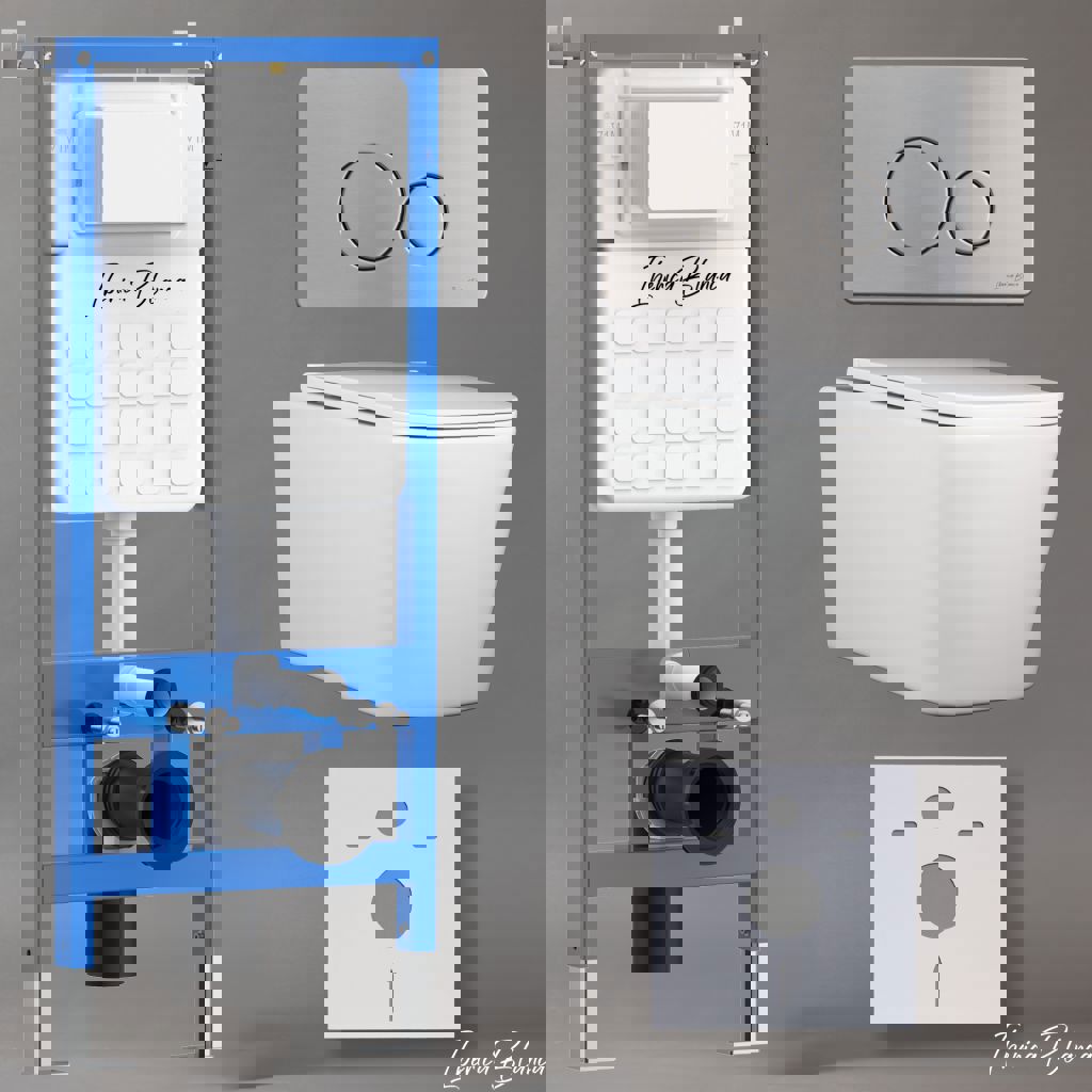 Изображение товара Комплект инсталляция с унитазом Iberica blanca IB001 ТLA 234 8132 белый