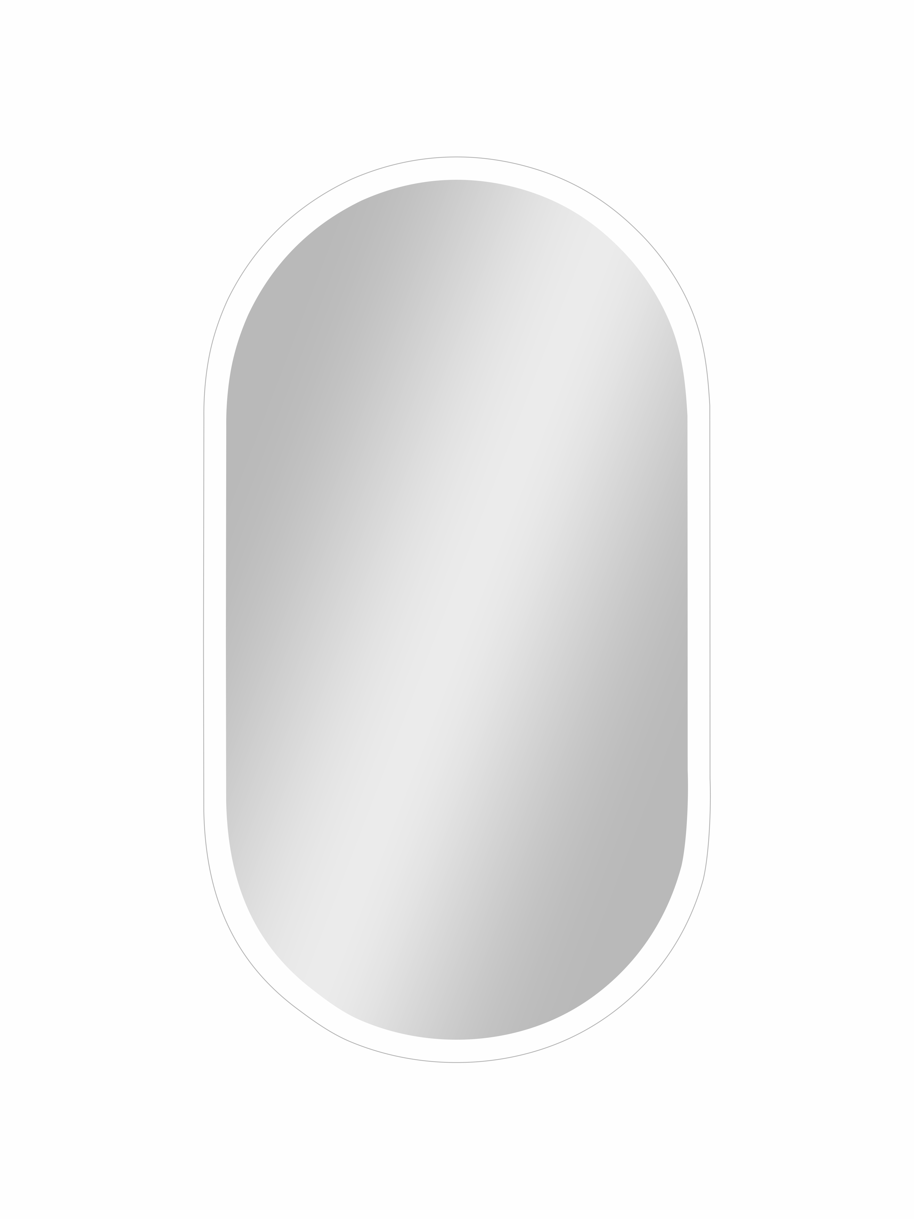 Изображение товара Шкаф зеркальный подвесной Remix с подсветкой 45x80 см цвет белый