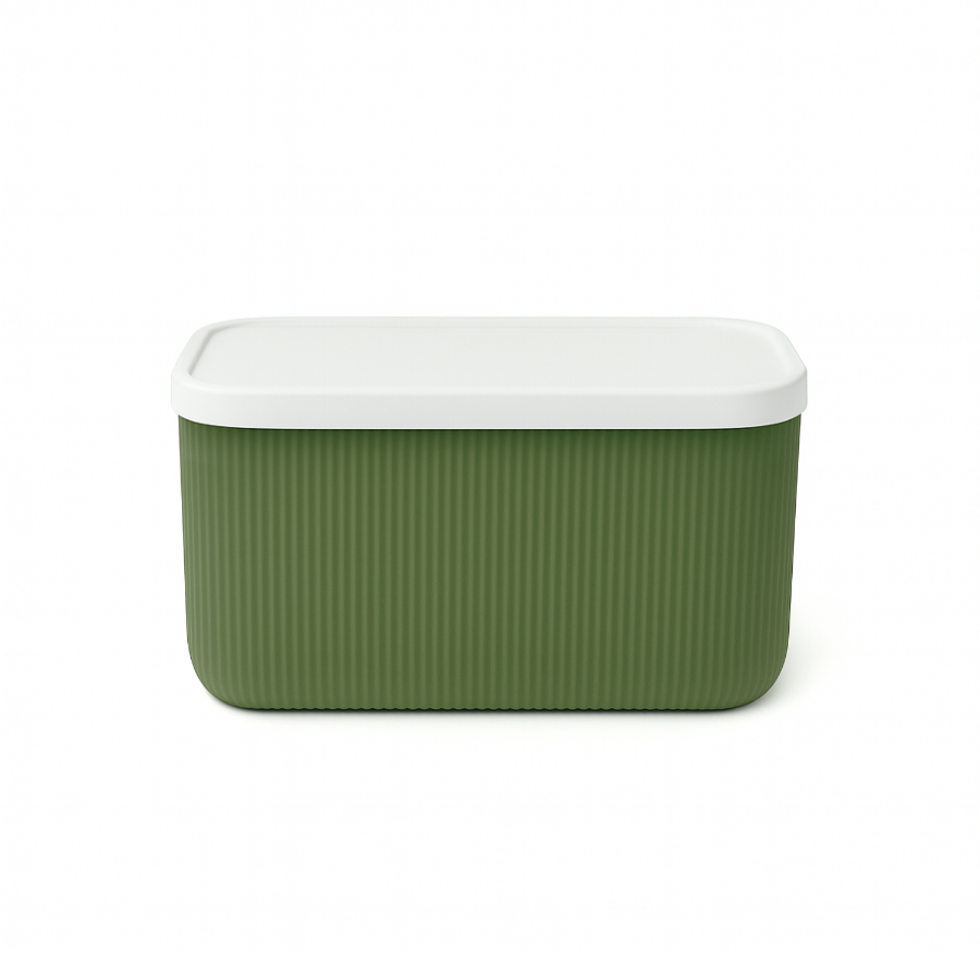 Изображение товара Корзина для хранения Primanova Рица 6.2 л хаки пластиковая для белья