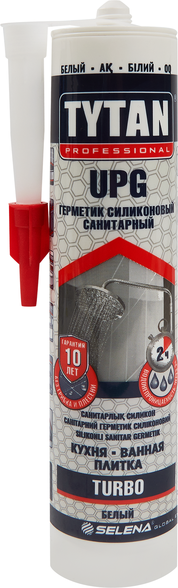 Изображение товара Герметик силиконовый санитарный Tytan UPG Turbo белый 280 мл для ванной и кухни