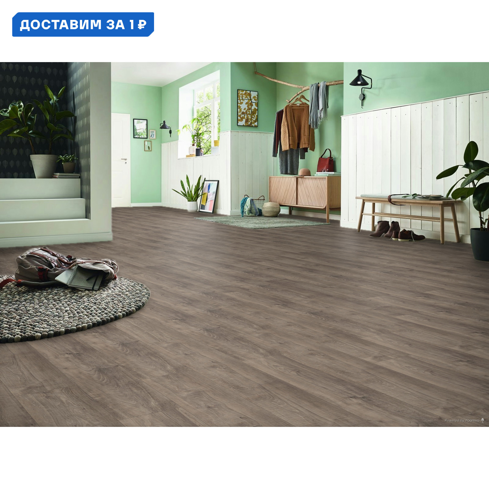 Изображение товара Ламинат Kronotex Exquisit Plus Дуб Бодега Серый 8 мм 32 класс с фаской