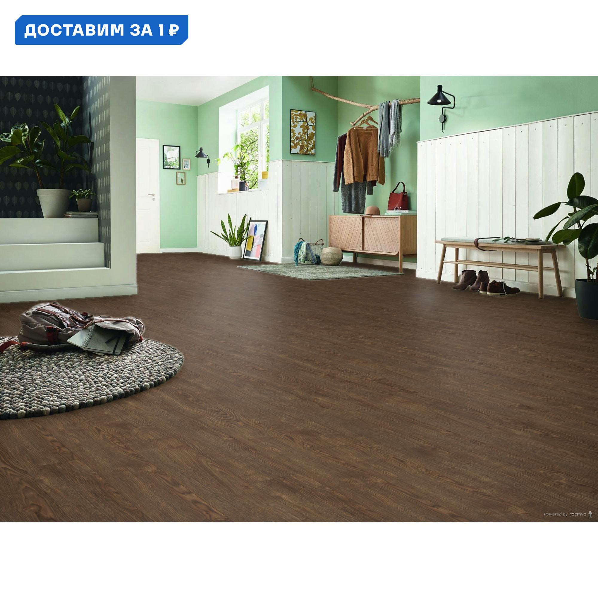 Изображение товара Ламинат Kronotex Рубиновый Дуб коричневый D40542 12 мм 33 класс фаска