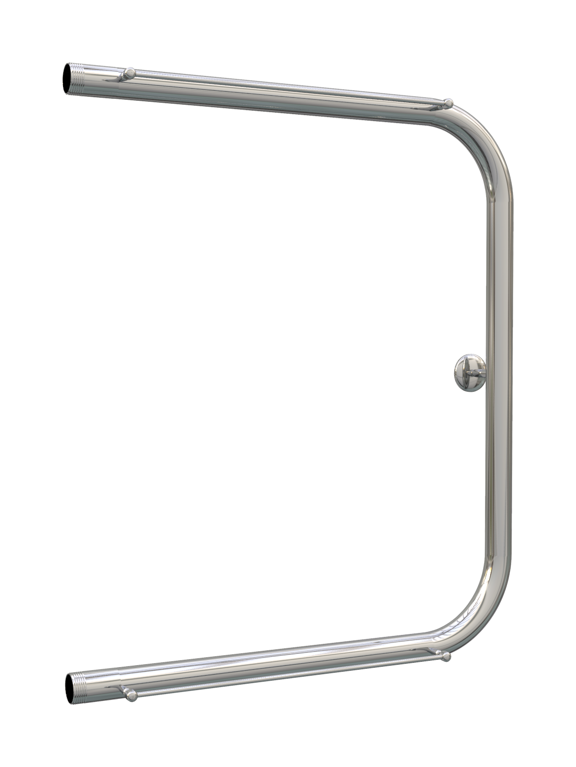 Изображение товара Водяной полотенцесушитель П-образный с полкой из нержавеющей стали 600x500 мм