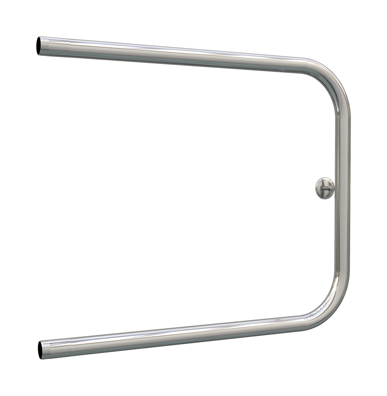 Изображение товара Водяной П-образный полотенцесушитель Роснерж 500x600 мм из нержавеющей стали с зеркальной поверхнос