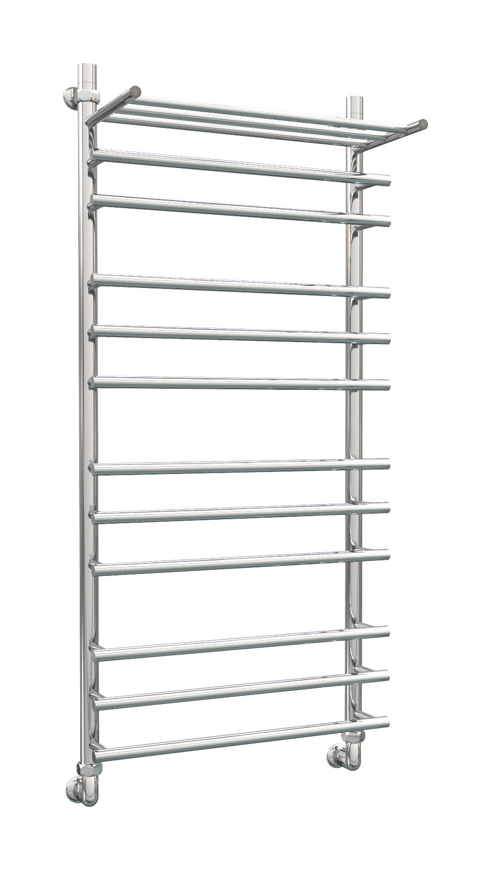 Изображение товара Полотенцесушитель водяной с полкой лесенка Роснерж L106110 1200x530 мм универсальная подводка нержавеющая сталь цвет хром