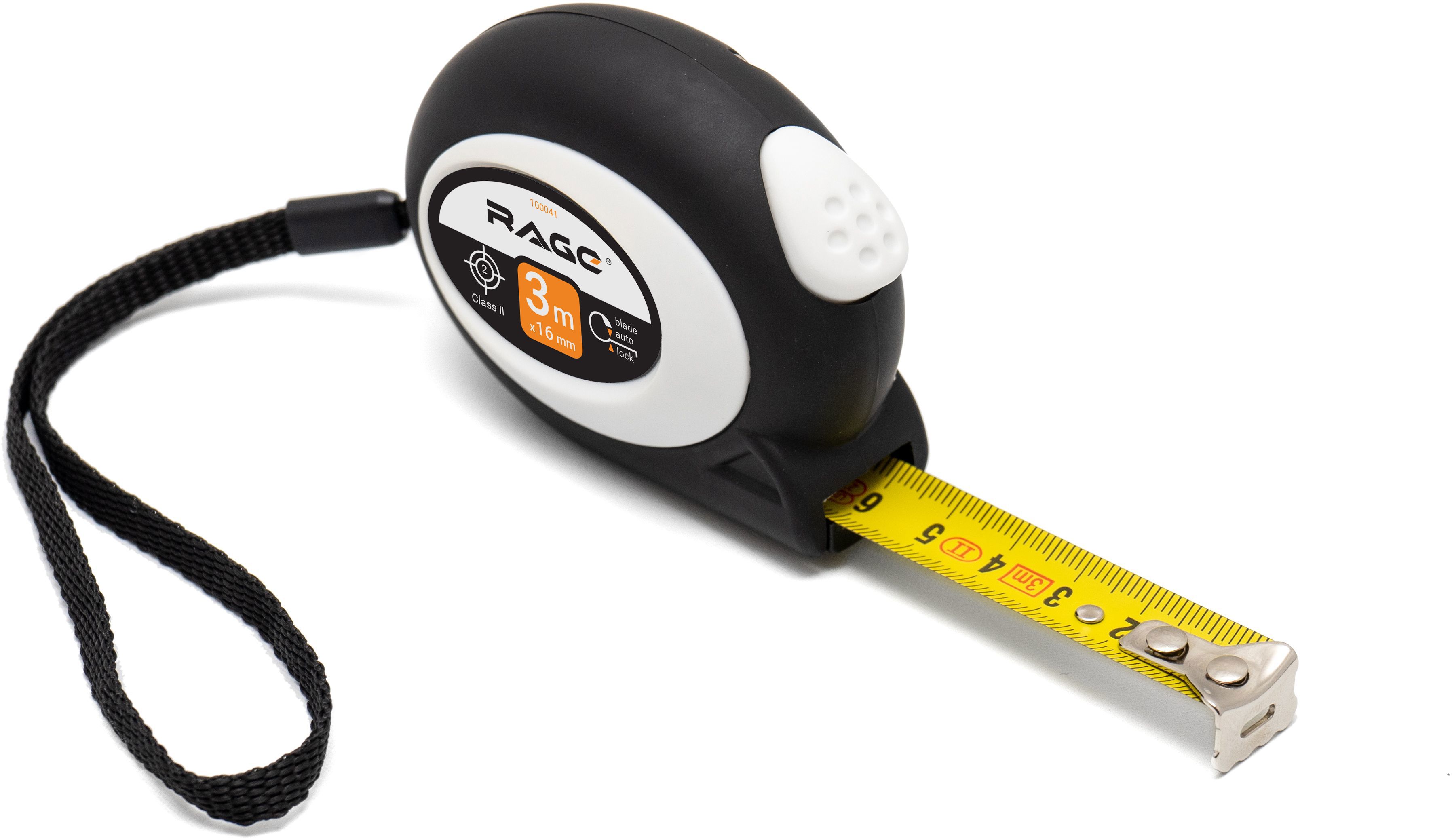 Изображение товара Рулетка Rage 100041 с автостопом 3 м 16 мм измерительный инструмент