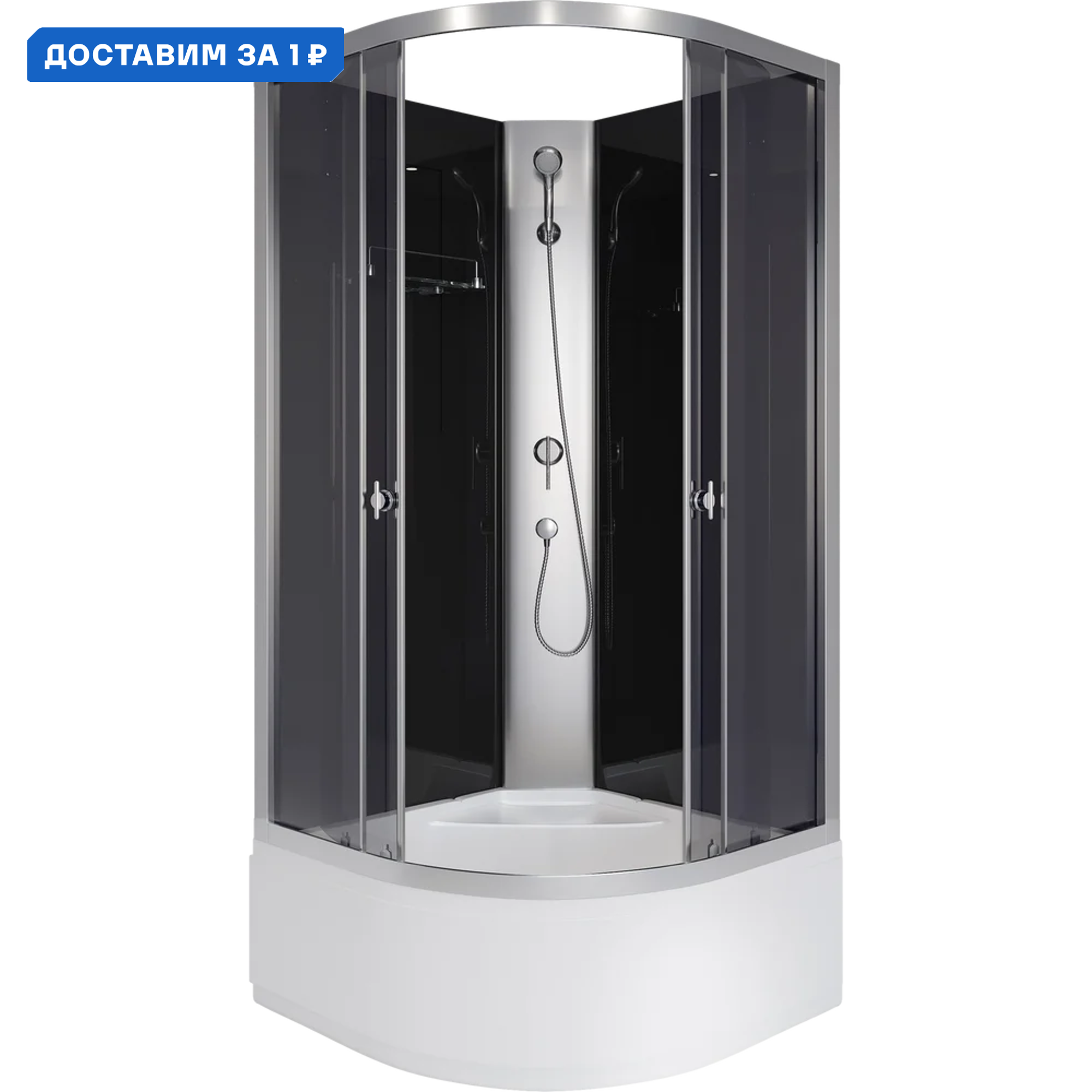 Изображение товара Душевая кабина Niagara Eco E80/40/TN/BK 80х80 см современное решение для ванной