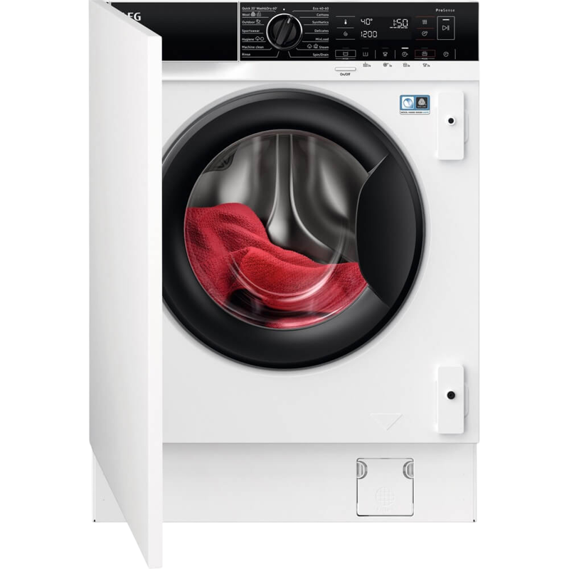Изображение товара Встраиваемая стиральная машина Aeg L7wbe68si 59.6x81.9x55.3 см 8 кг цвет белый Изображение товара Встраиваемая стиральная машина Aeg L7wbe68si 59.6x81.9x55.3 см 8 кг цвет белый