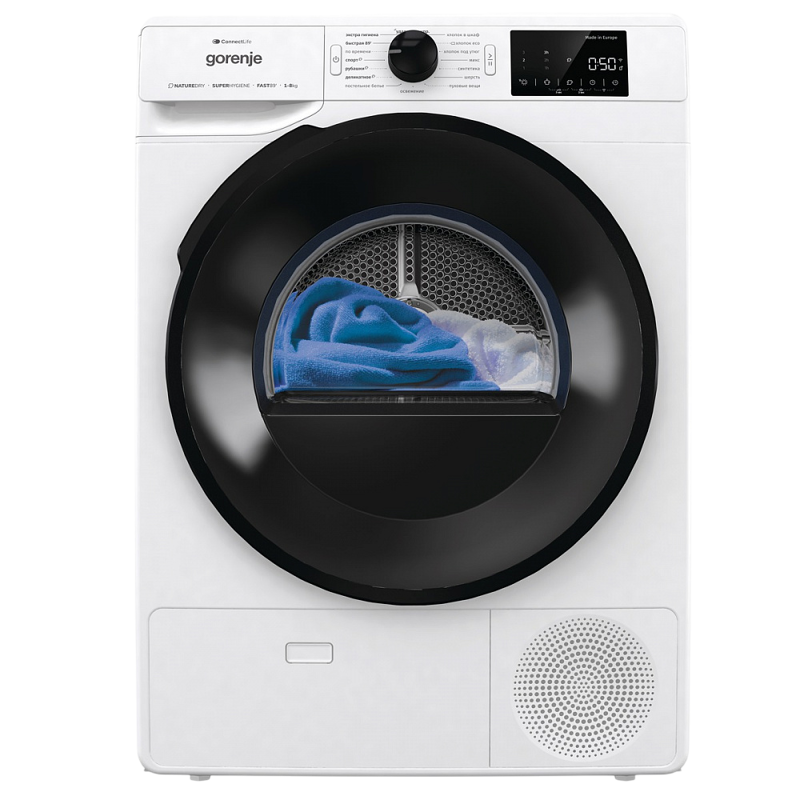Изображение товара Сушильная машина Gorenje DGPNE82GNLW 60x85x62.5 см 8 кг цвет белый Изображение товара Сушильная машина Gorenje DGPNE82GNLW 60x85x62.5 см 8 кг цвет белый