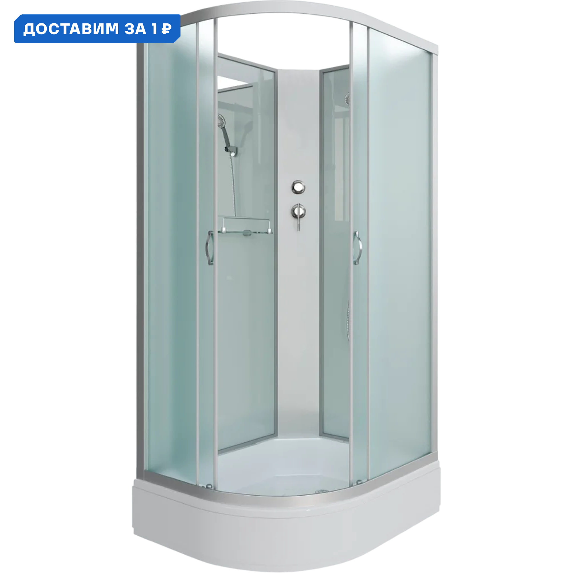 Изображение товара Душевая кабина Niagara Classic NG-33394-14RBK 130х90 см ассиметричная без крыши