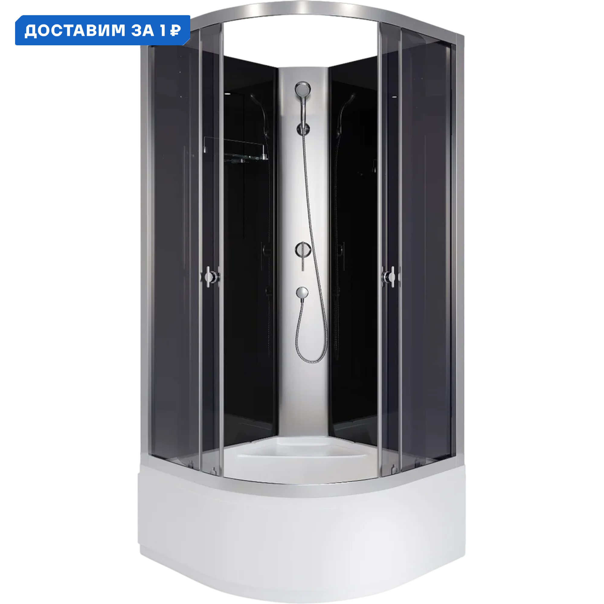 Изображение товара Душевая кабина Niagara Eco E90/40/TN/BK 90x90 см современное решение