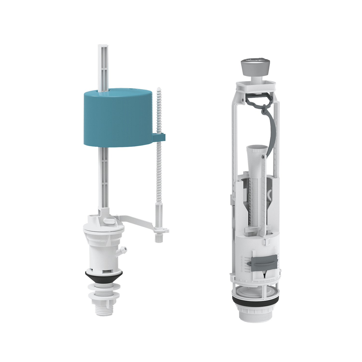 Изображение товара Комплект арматуры для бачка унитаза Orio АНС-1112Х с двойной кнопкой
