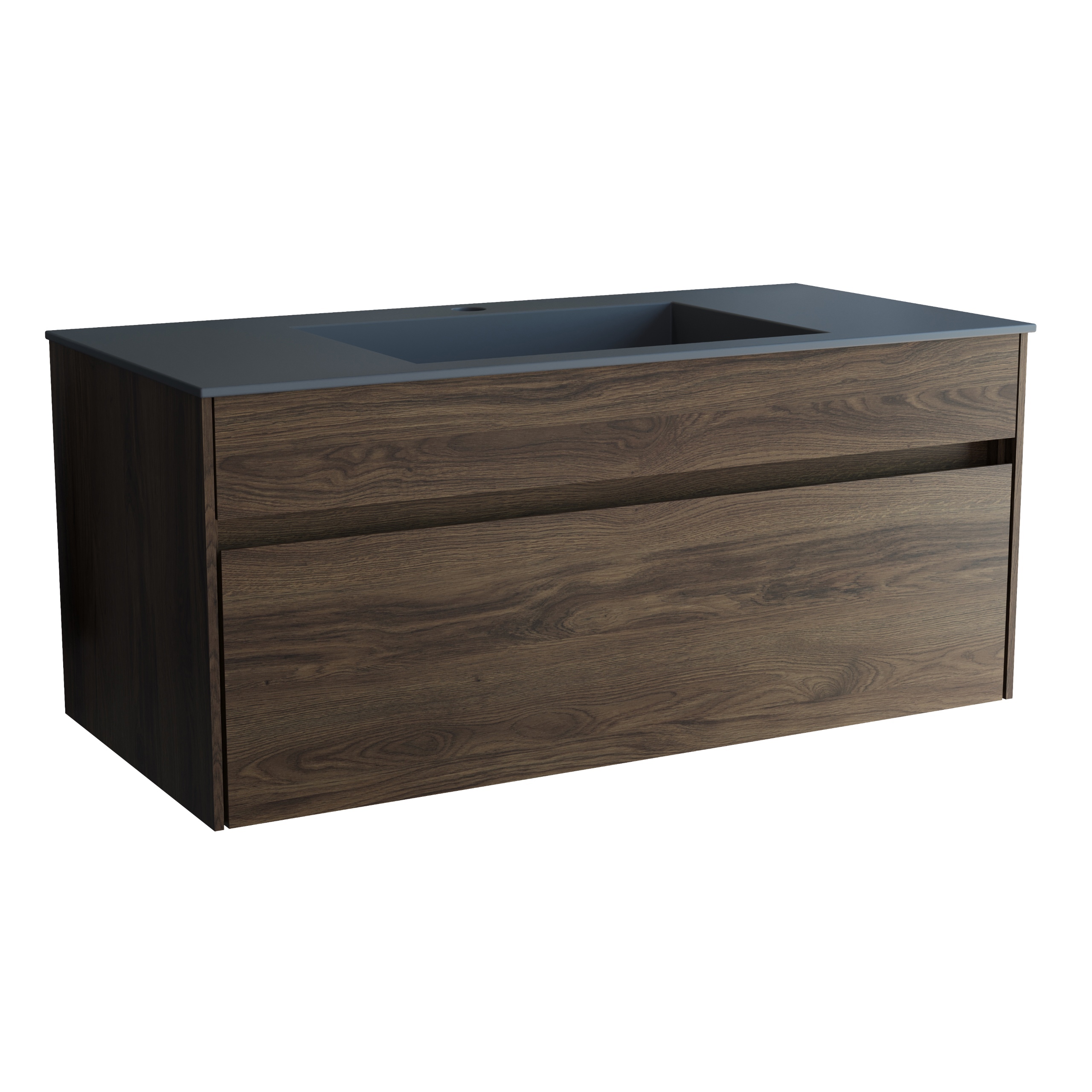 Изображение товара Тумба с раковиной из искусственного камня Vincea Чайра C.Oak Gray 100см цвет коричневый