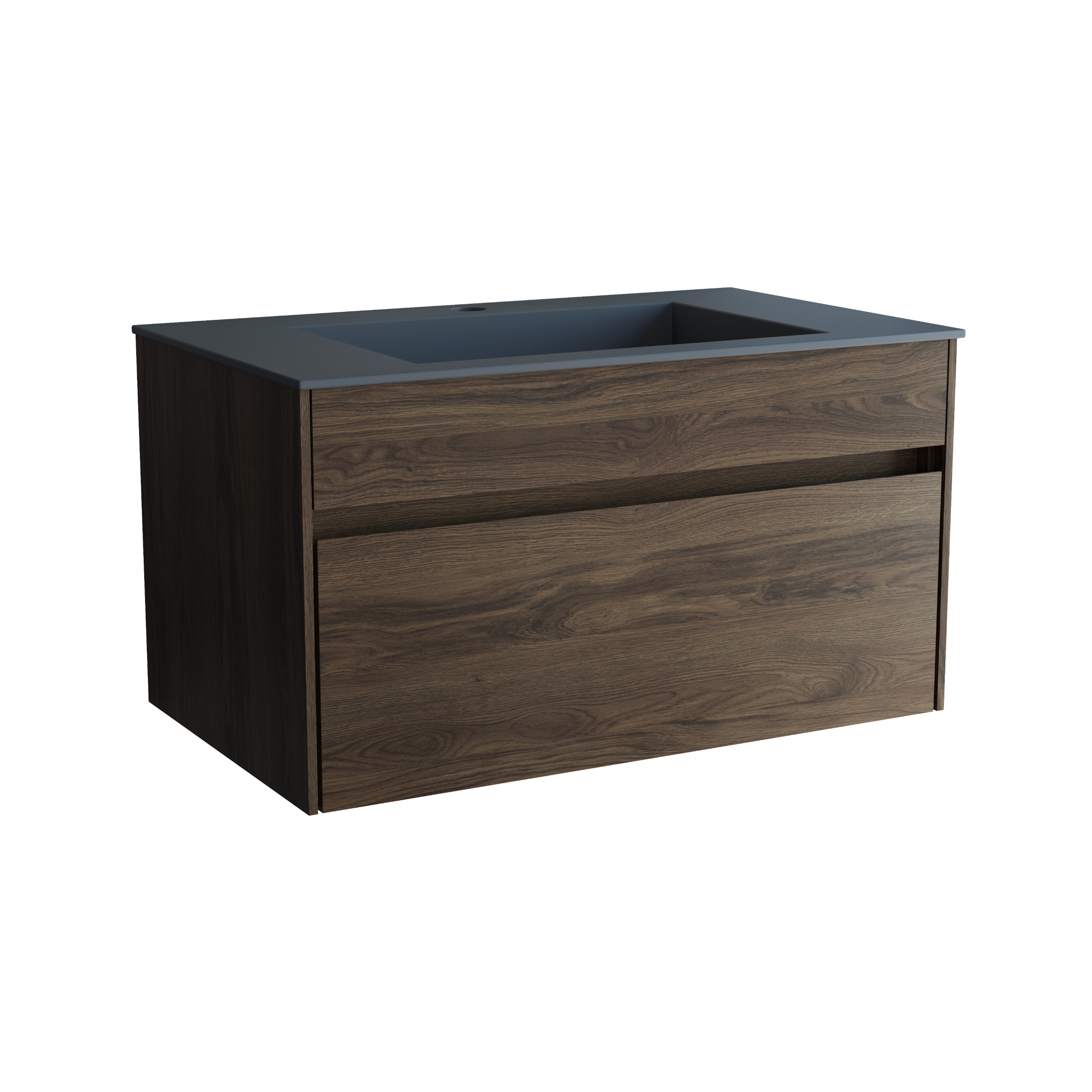 Изображение товара Тумба с раковиной из искусственного камня Vincea Chiara 80см коричневая влагостойкая подвесная