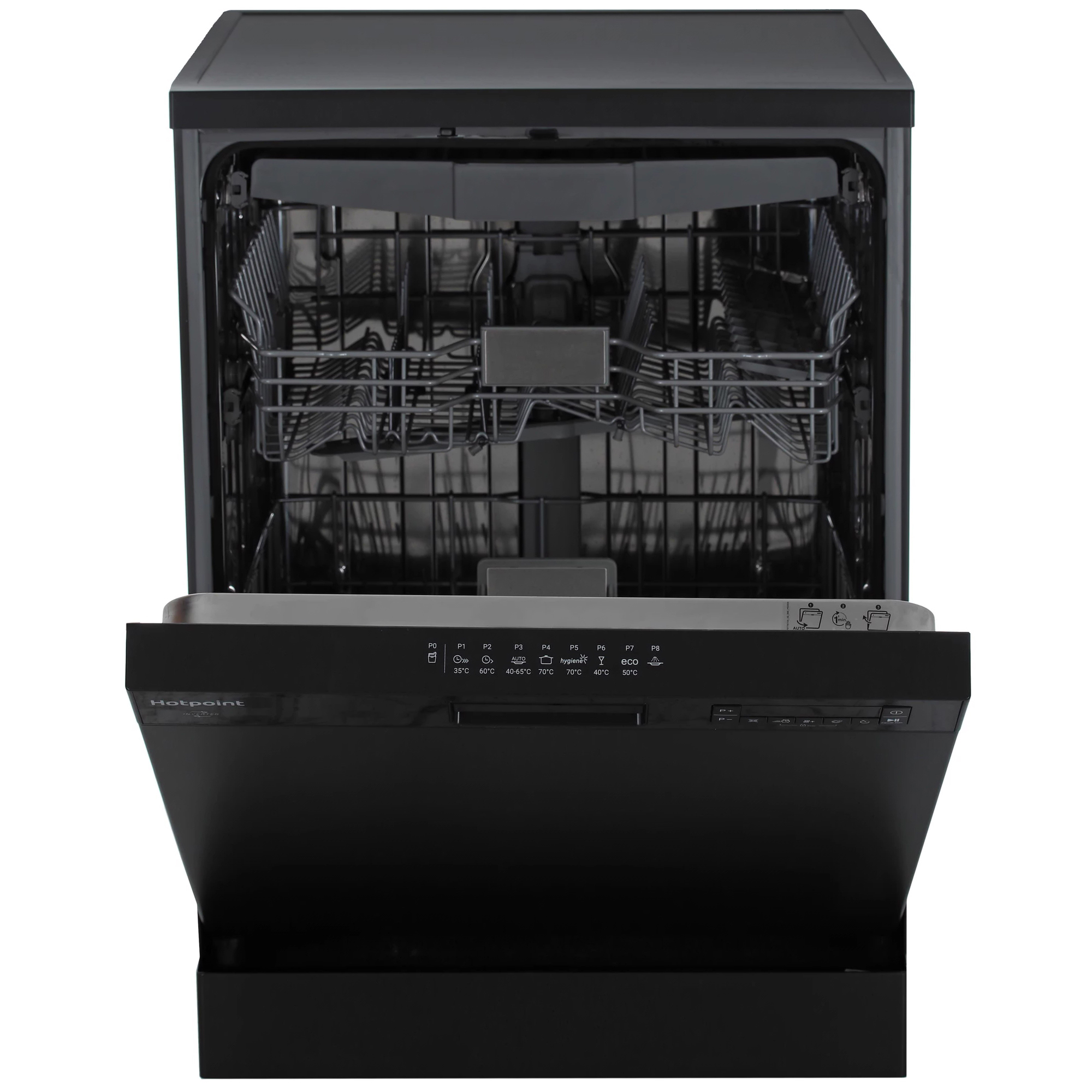 Изображение товара Отдельностоящая посудомоечная машина Hotpoint HF 5C82 DW A 59.8 см 8 программ цвет антрацит
