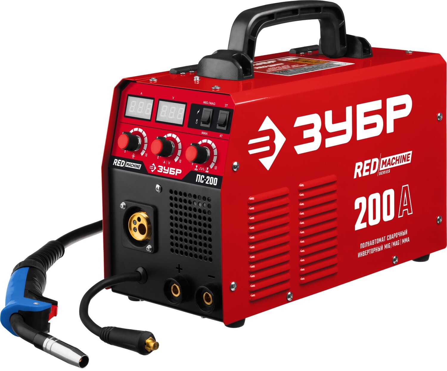 Изображение товара Сварочный полуавтомат инверторный Зубр ПС-200 200 А для различных видов сварки