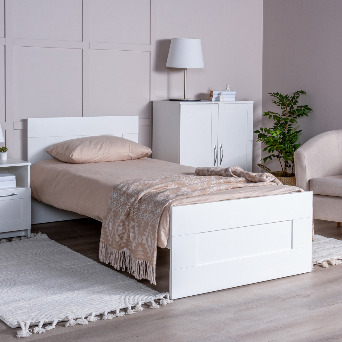 Изображение товара Кровать Гуд Лакк Сириус 90x200 см односпальная белая экологичная