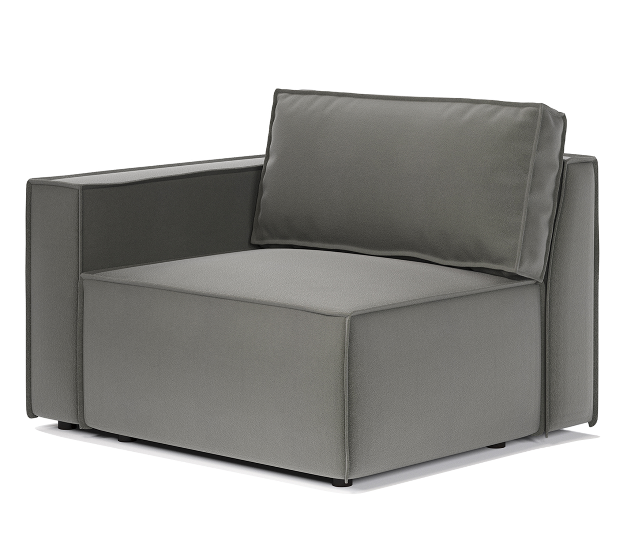 Изображение товара Диван модульный Шарм-дизайн 34062028818 116x70x95 см велюр цвет серый