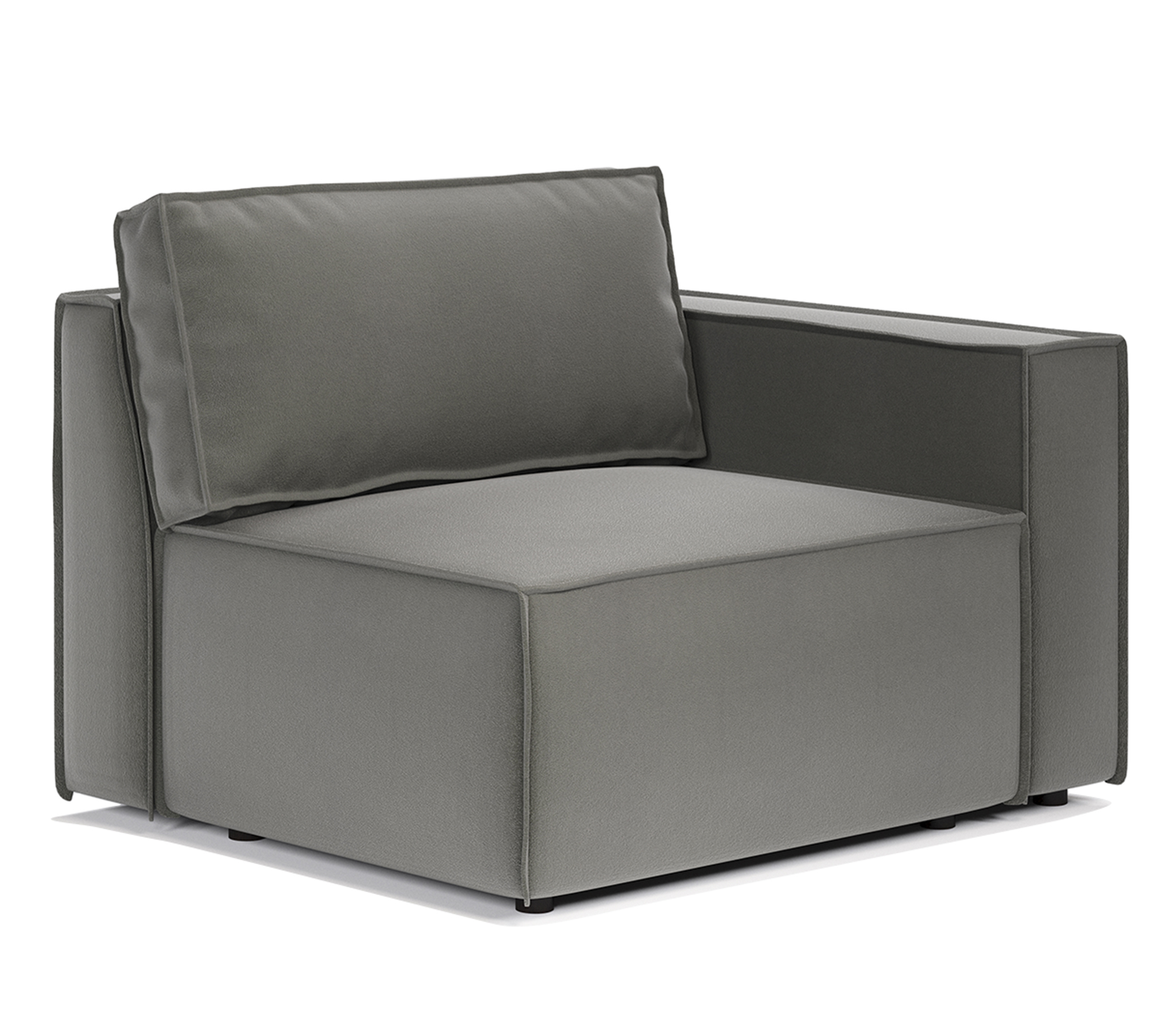 Изображение товара Модульный диван Шарм 25 серый велюр 116x70x95 см