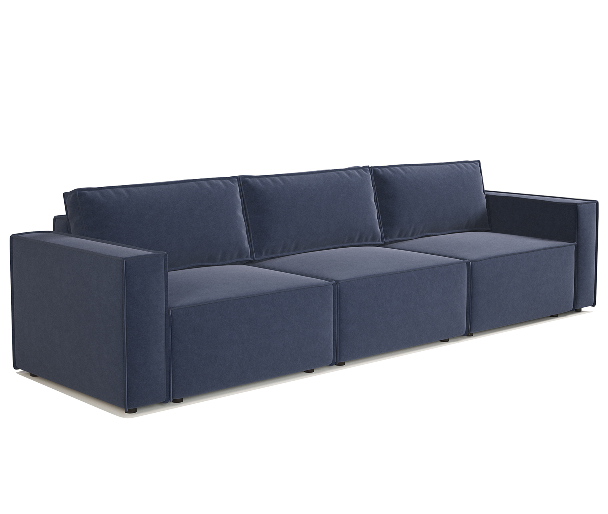 Изображение товара Модульный диван Шарм-дизайн 34062028832 327x70x95 см синий велюр