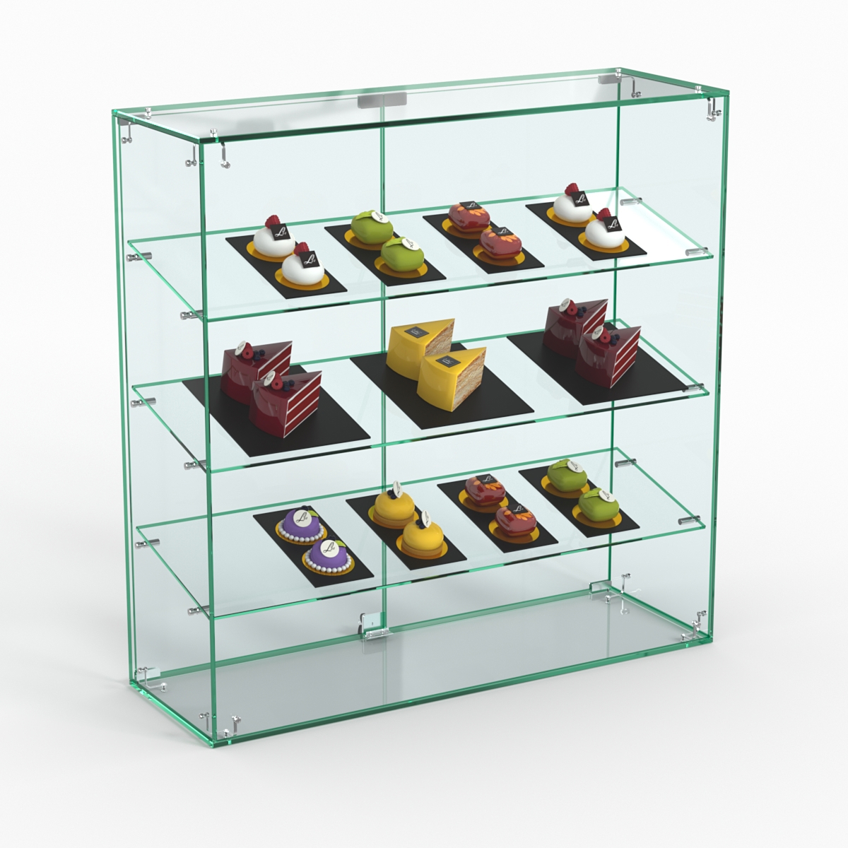 Изображение товара Шкаф-витрина 90x90 см Сладость 1 2 Шоп Дизайн стекло цвет прозрачный