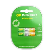 Изображение товара Перезаряжаемая аккумуляторная батарея GP LR03 AAA 650 mAh 2 шт. Изображение товара Перезаряжаемая аккумуляторная батарея GP LR03 AAA 650 mAh 2 шт.