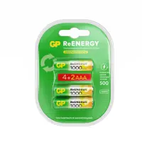 Изображение товара Аккумулятор GP LR03 AAA 6 шт. 1000 мАч для пультов, игрушек и LED