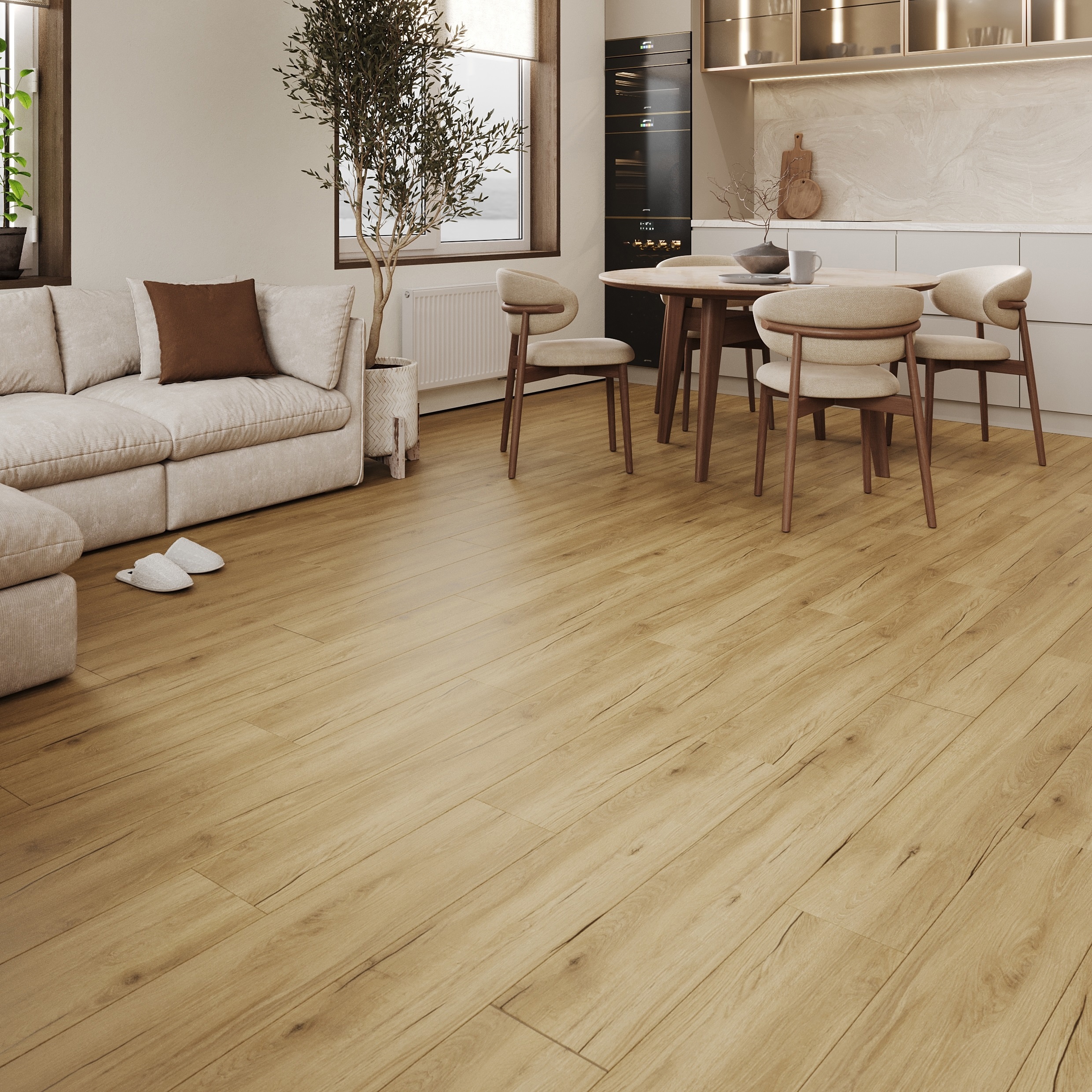 Изображение товара Ламинат Ultrastep Дуб Гудзон 33 класс толщиной 8 мм с фаской 2.22 м²