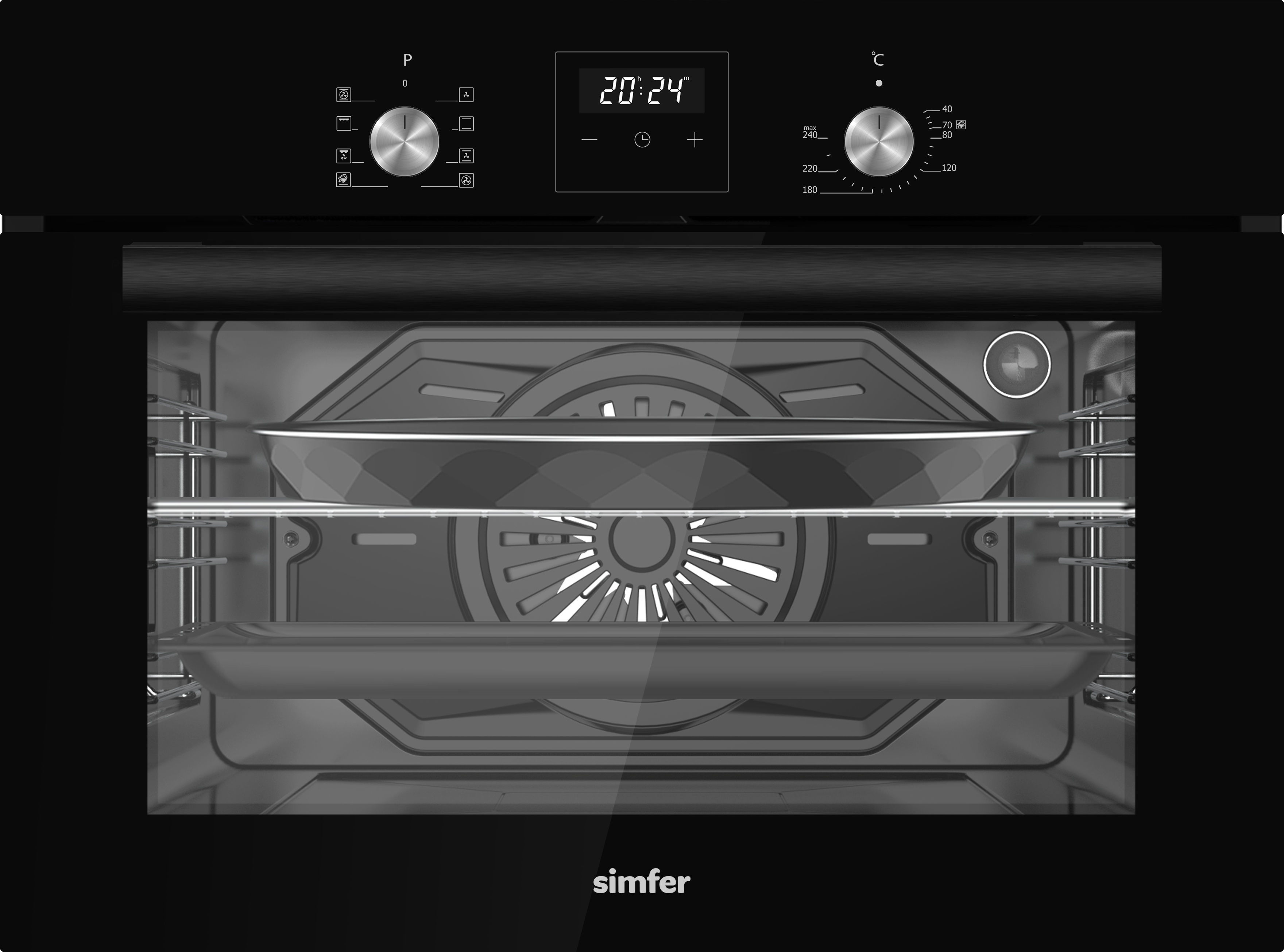 Изображение товара Духовой шкаф Simfer B5EB68125 встраиваемый электрический черный 49 л