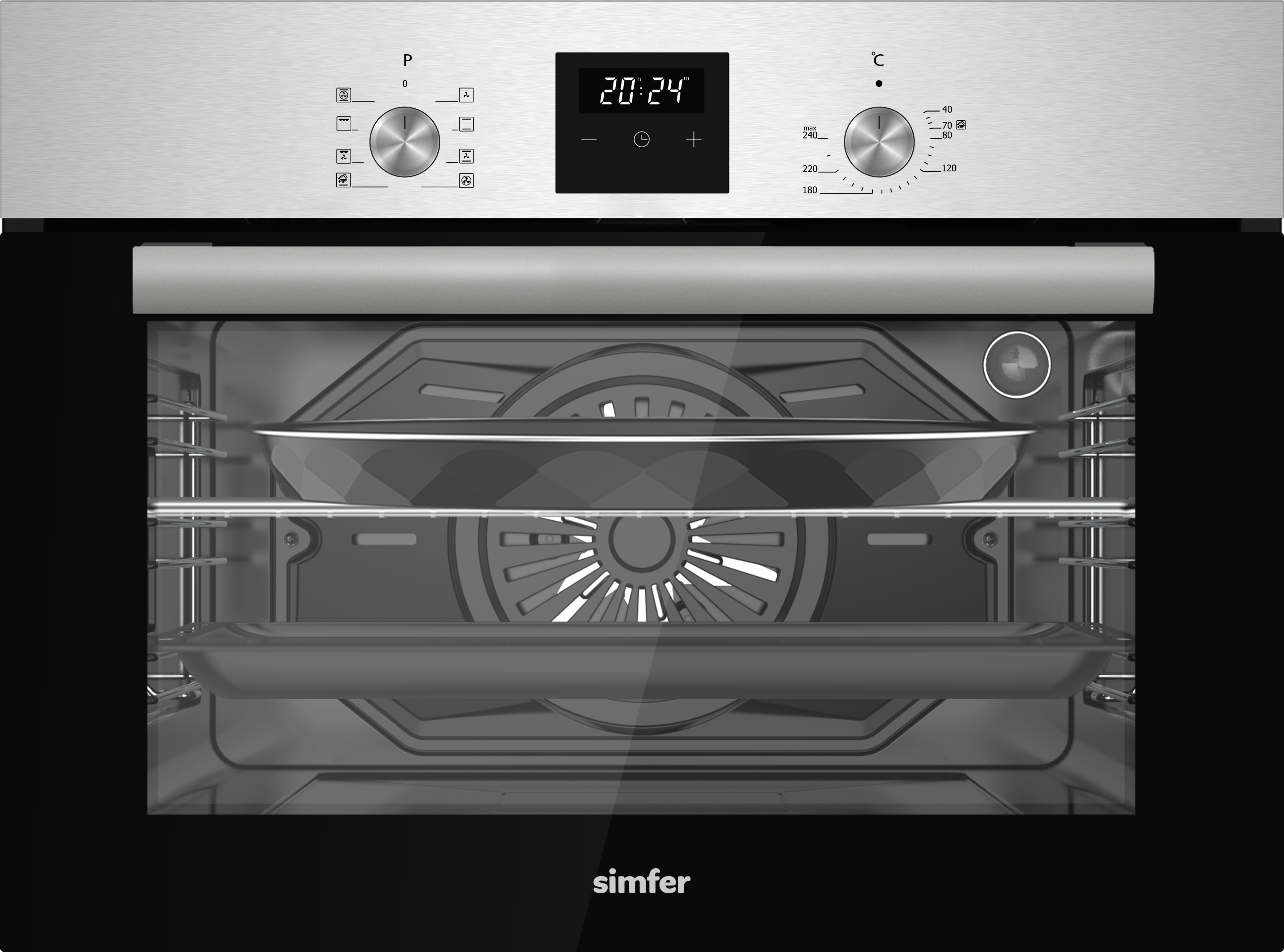 Изображение товара Духовой шкаф Simfer B5EM68025 электрический встроенный нержавеющая сталь 49л