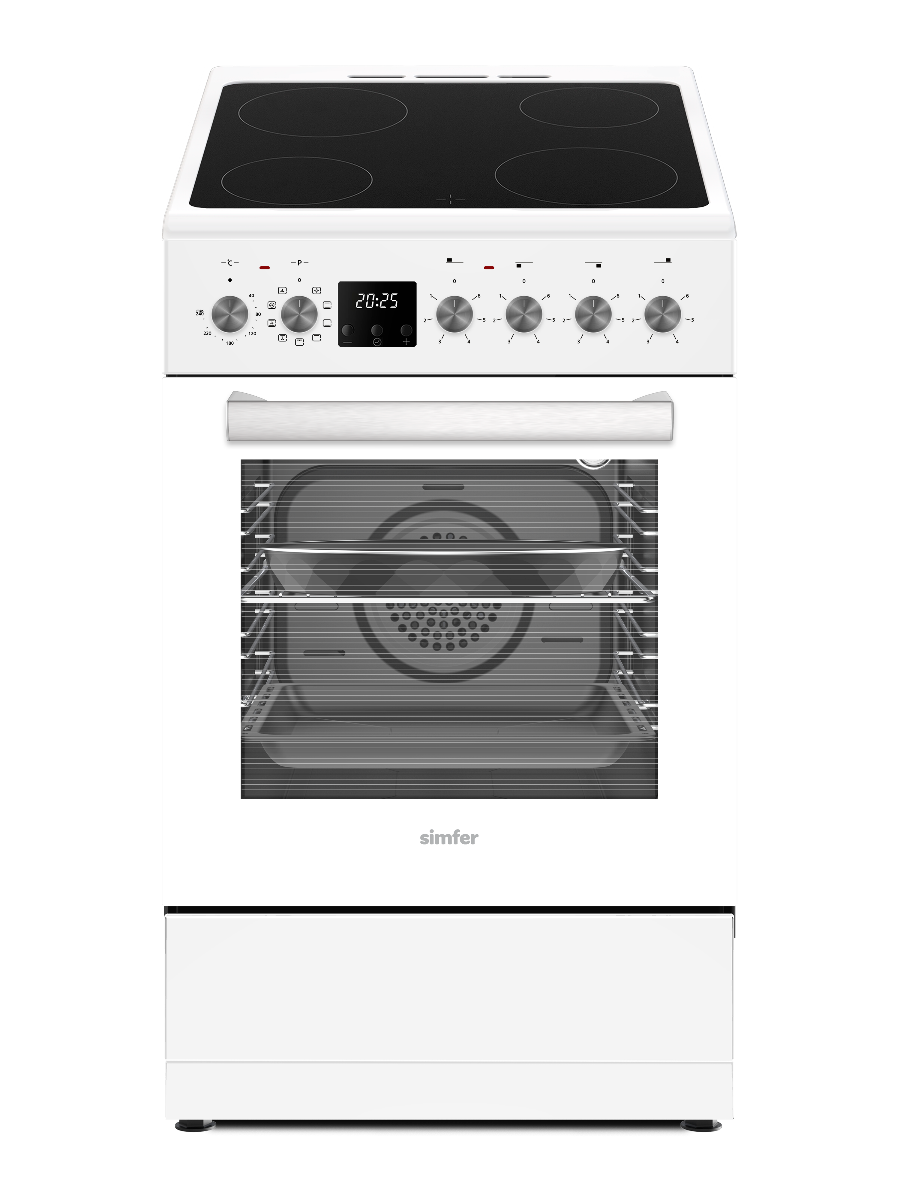 Изображение товара Электрическая плита с духовкой Simfer F56VW09025 50x86x49.8 см белая