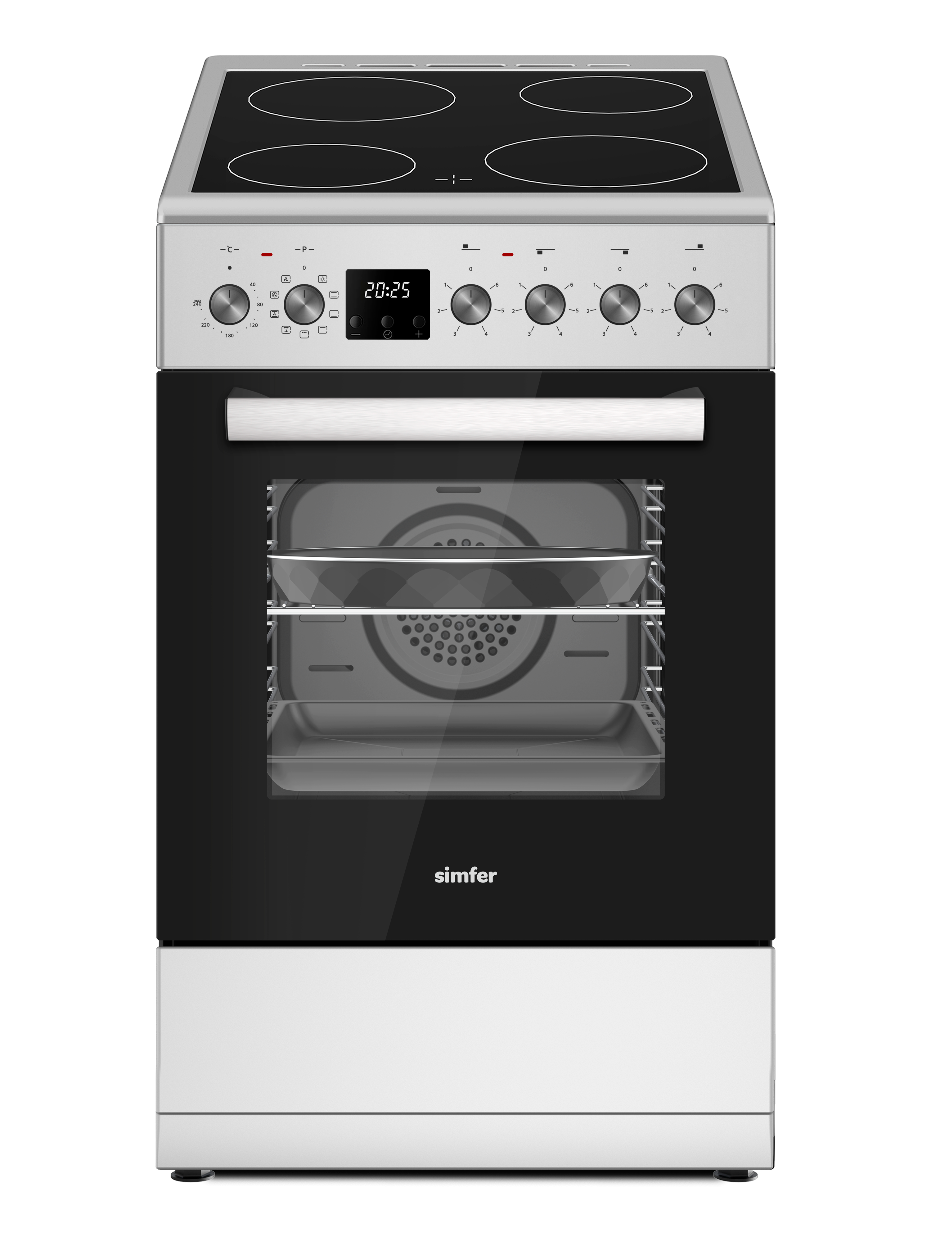 Изображение товара Электрическая плита с духовкой Simfer F56VG09025 50x86x49.8 см цвет серый / серебристый