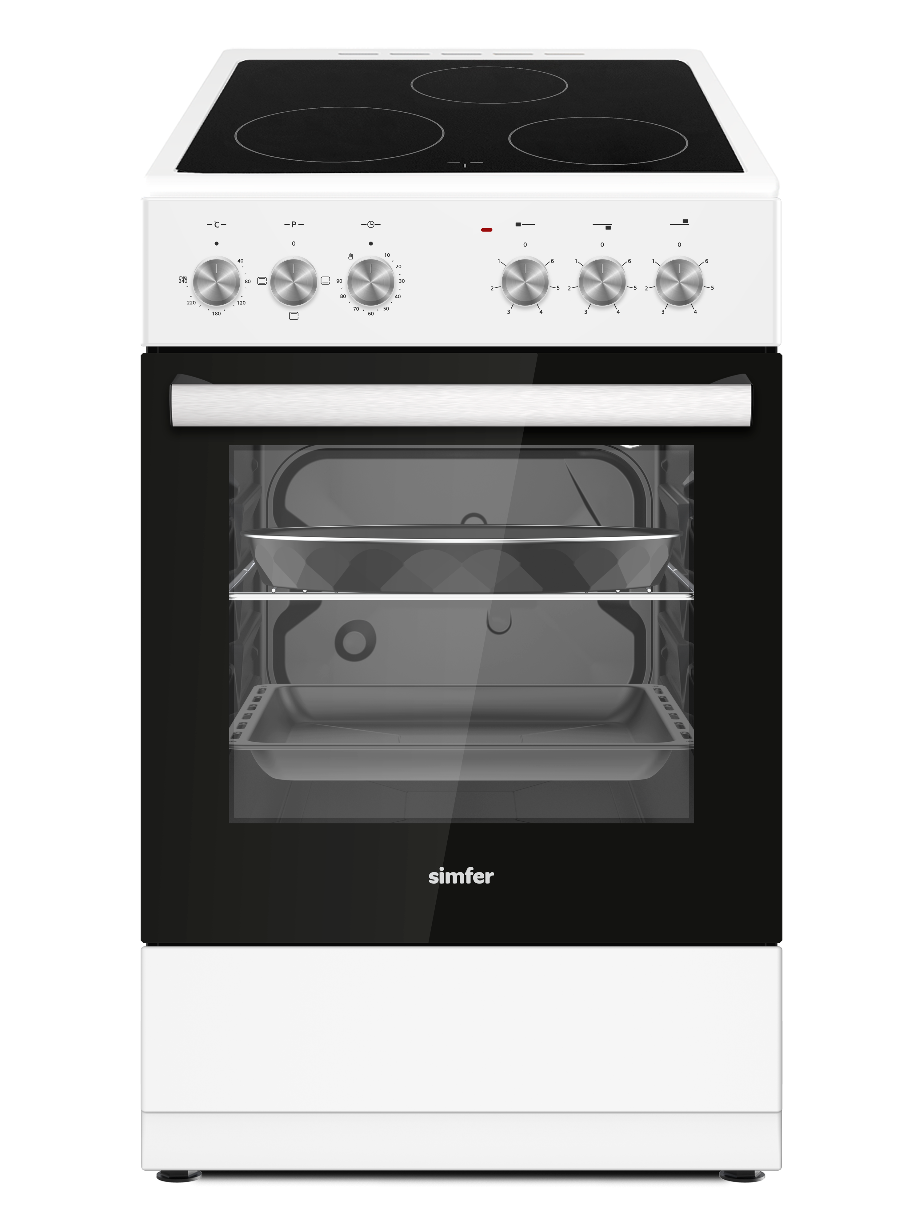 Изображение товара Электрическая плита с духовкой Simfer F55VW14025 50x86x55.5 см белый