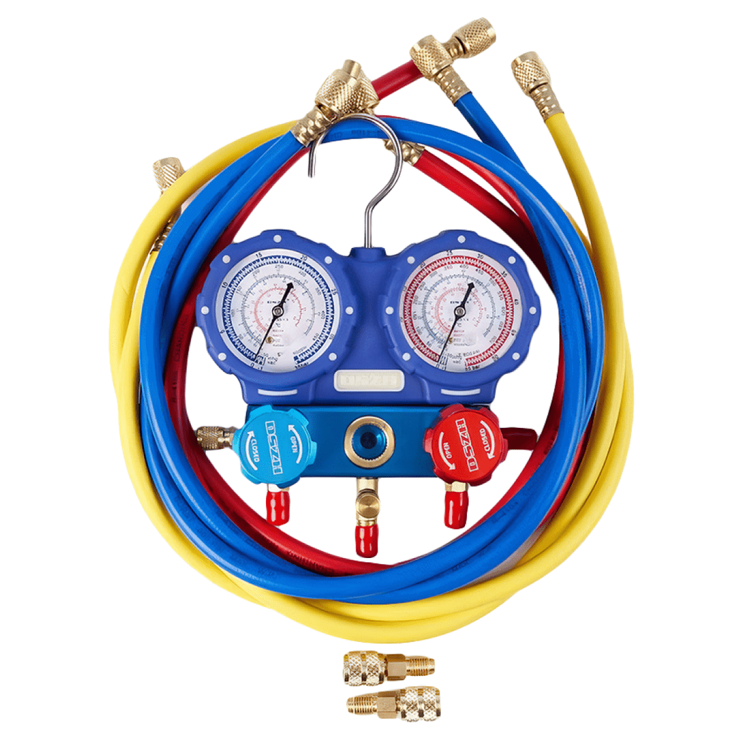 Изображение товара Манометрическая станция DSZH WK-C6002S — 2 вентиля, 68 мм манометры, R22/134/404/410