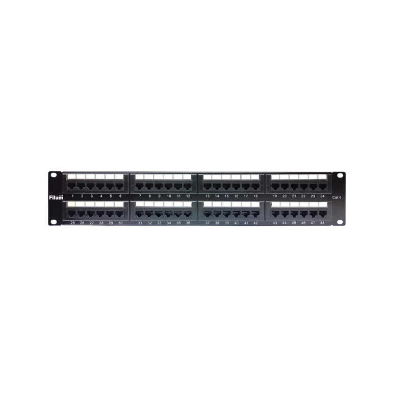 Изображение товара Патч-панель Filum FL-PP-6C48U2 19" 2U Cat 6 48 портов RJ45