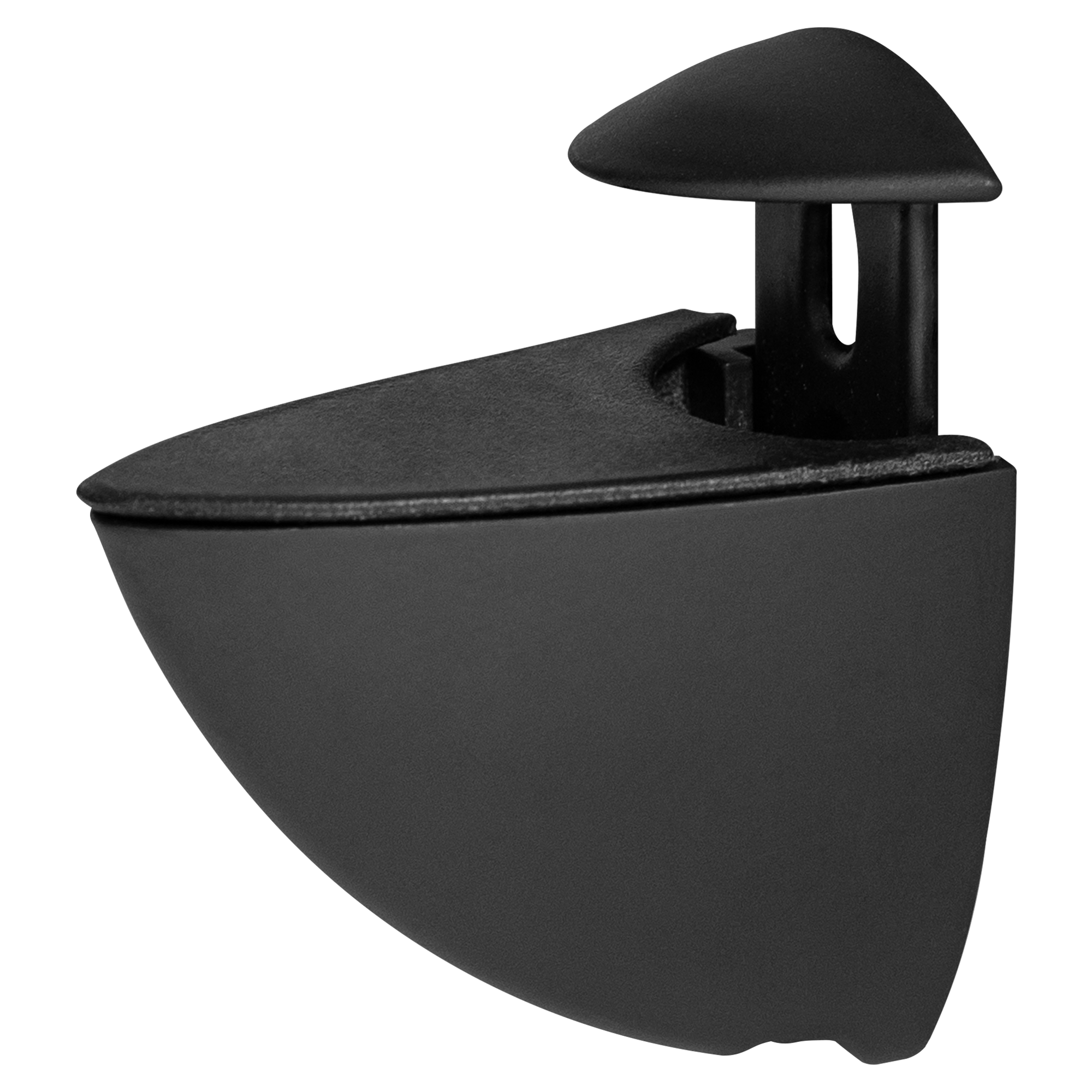 Полкодержатель Пеликан 40x22x40 мм ЦАМ цвет черный