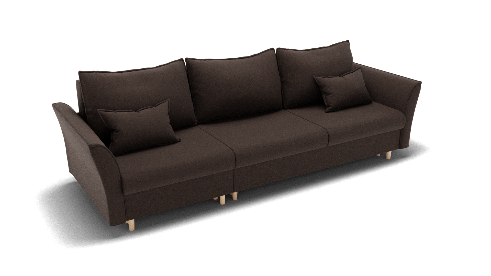 Изображение товара Диван раскладной Золотое руно 105x93x66 см ткань цвет шоколадный 1043