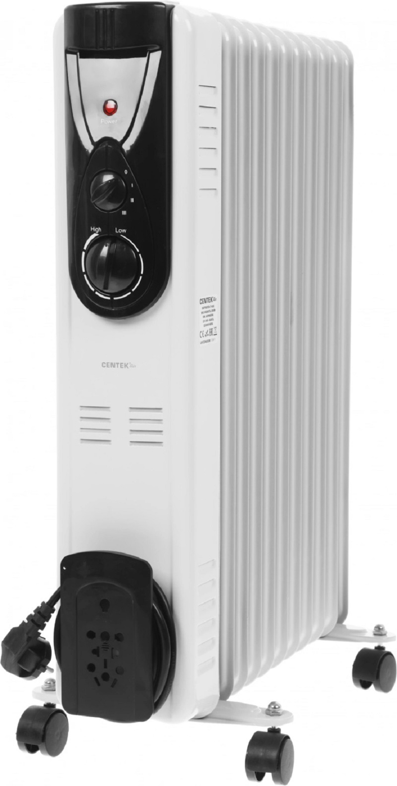 Изображение товара Масляный радиатор CENTEK CT-6202 2500 Вт белый для домашнего и офисного обогрева