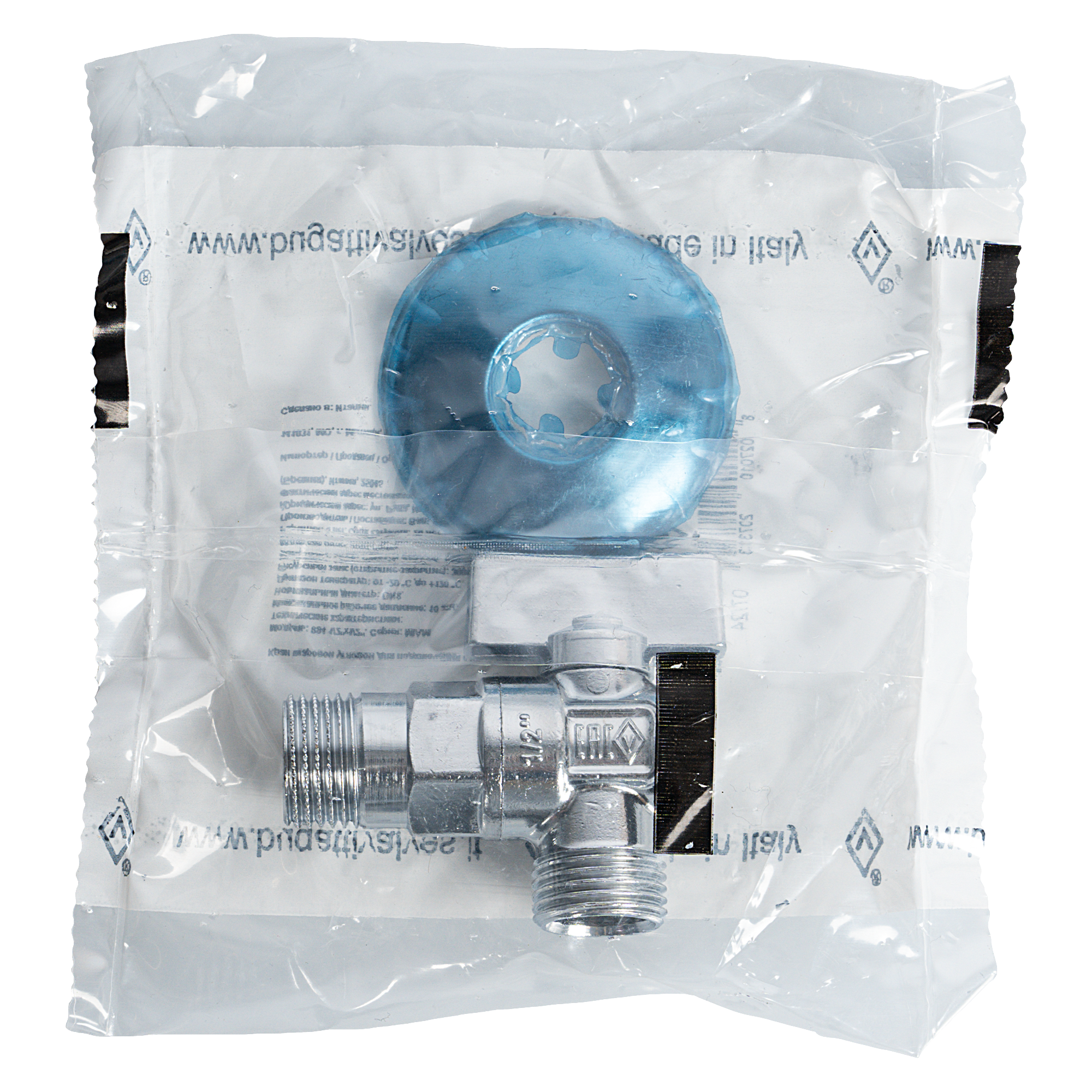 Кран шаровой угловой Bugatti Miami DN8 PN16 1/2" НР латунь ручка бабочка - 4