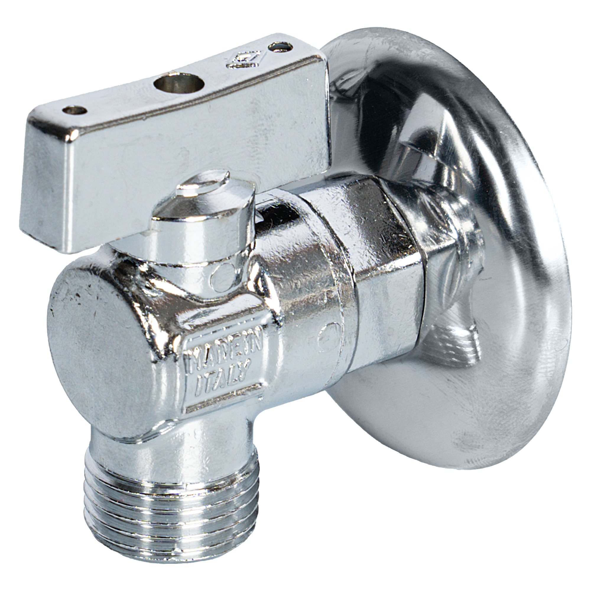 Кран шаровой угловой Bugatti Miami DN8 PN16 1/2" НР латунь ручка бабочка - 2