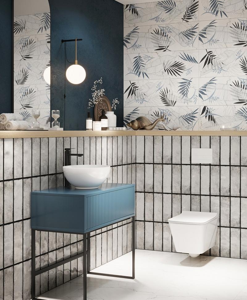 Изображение товара Керамическая плитка Керамин Брайт 27,5x7,75 см светло-серый для стен интерьера