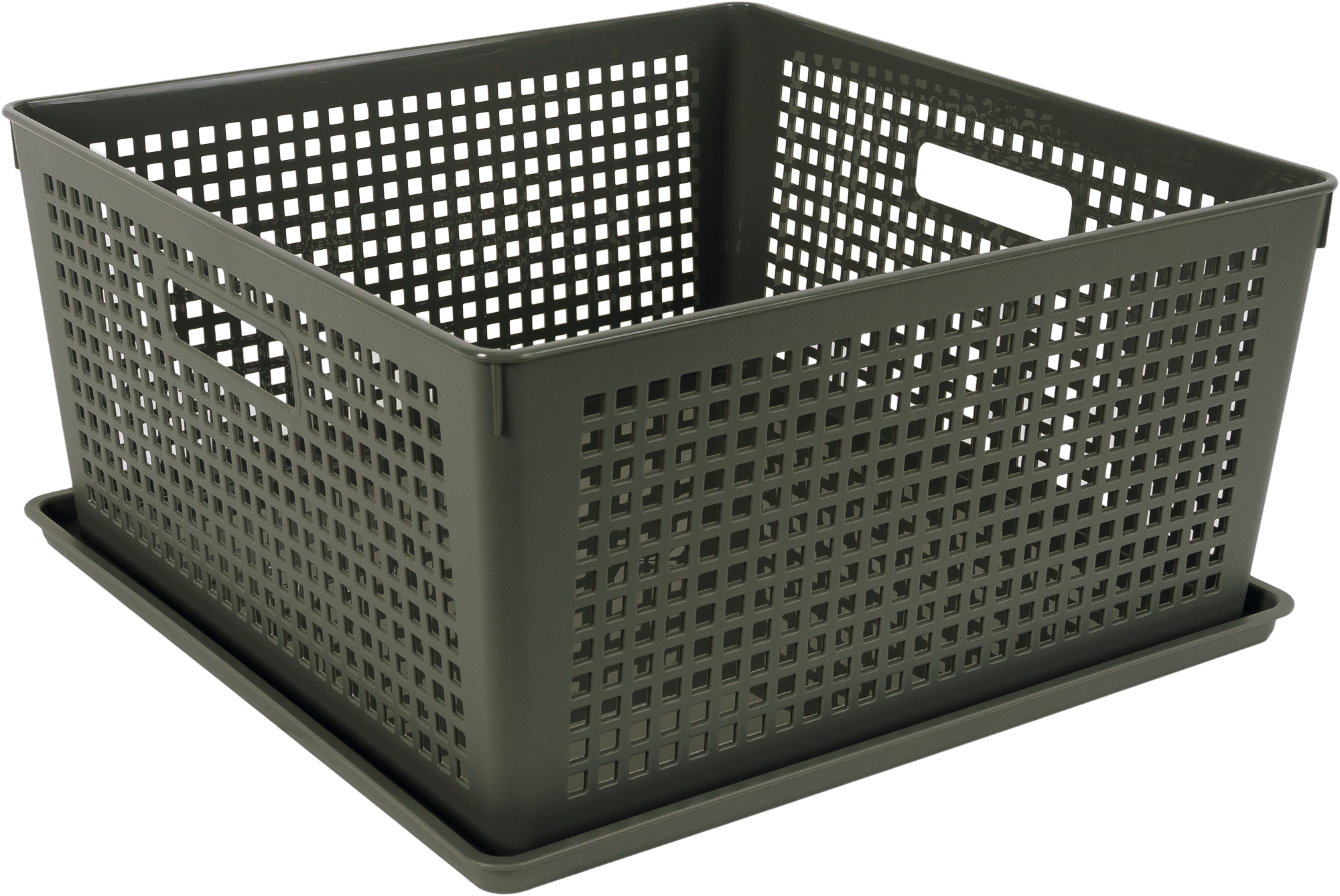 Лоток с крышкой 31x31x15 см 12 л полипропилен цвет серый - 4